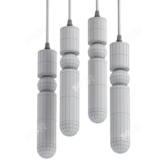 Fulcrum Chandelier: Elegant Illumination 3D model image 2