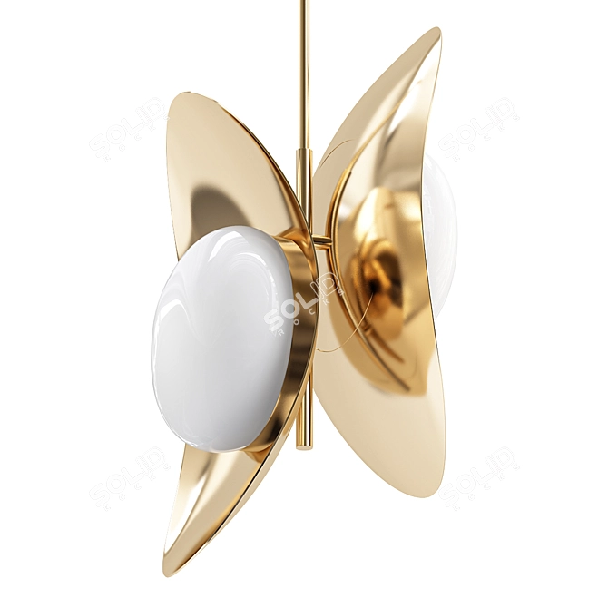 Lustrous Pearl Pendant Light 3D model image 3