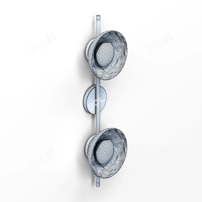 Ceto Wall Light - Stylish Glass and Metal Illumination 3D model image 2