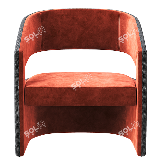 Modern 1728 Armchair: Elegant Design 3D model image 2