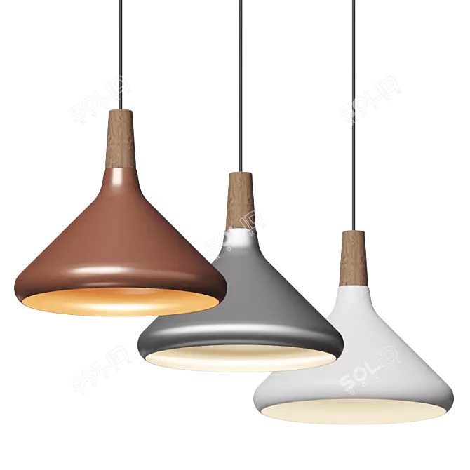 Sleek Mini Pendant Light 3D model image 1