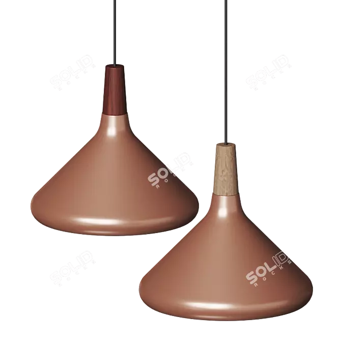 Sleek Mini Pendant Light 3D model image 2