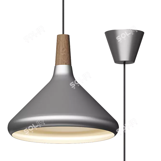 Sleek Mini Pendant Light 3D model image 3