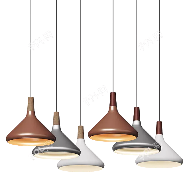 Sleek Mini Pendant Light 3D model image 4