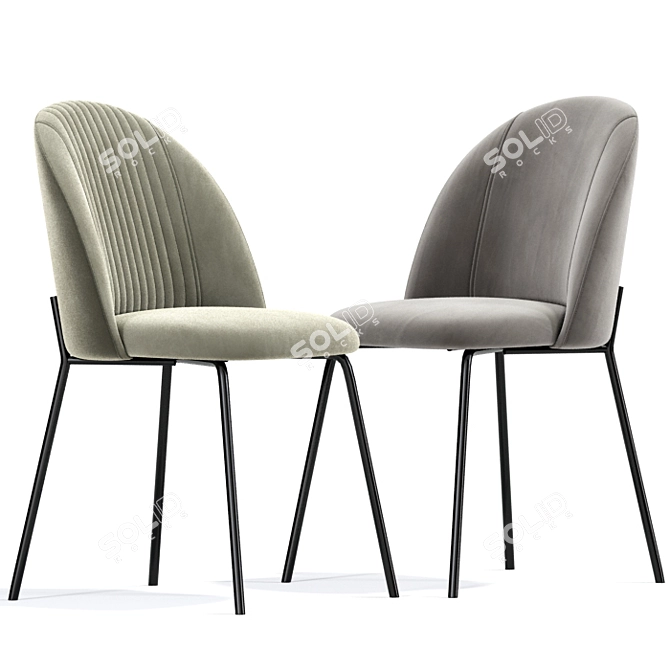 Cloyd Dining Chair: Stylish and Comfortable 3D model image 2