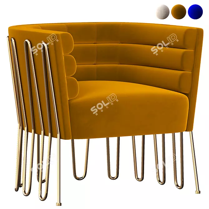 Jonathan Adler Maxime Club Chair: Elegant and Stylish Seating 3D model image 2