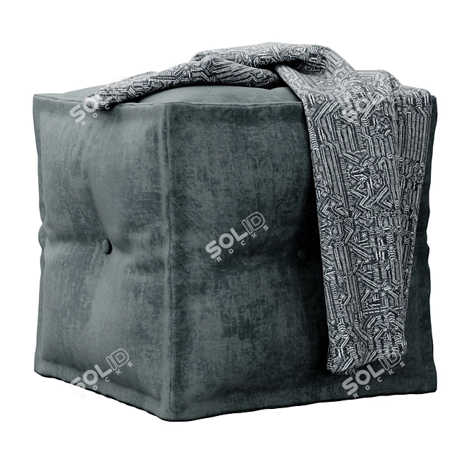Berkeley Square Pouffe: Interlocking Elegance 3D model image 2