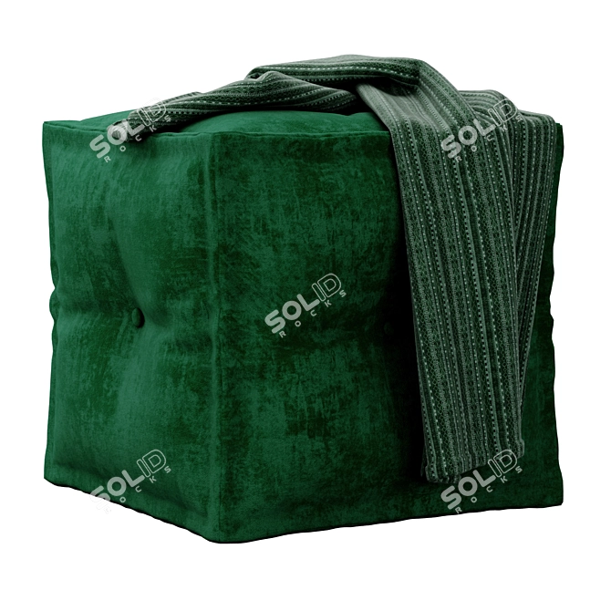 Berkeley Square Pouffe: Interlocking Elegance 3D model image 3