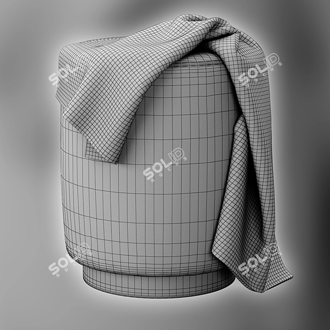 Opulent Opal Ottoman 3D model image 6