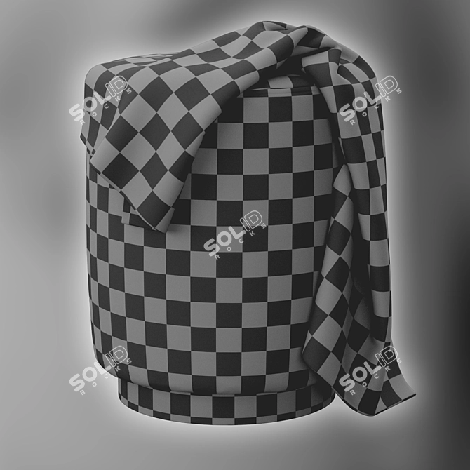 Opulent Opal Ottoman 3D model image 7