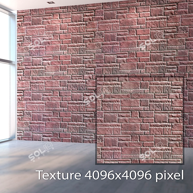 Handcrafted Seamless Decorative Stone 3D model image 2