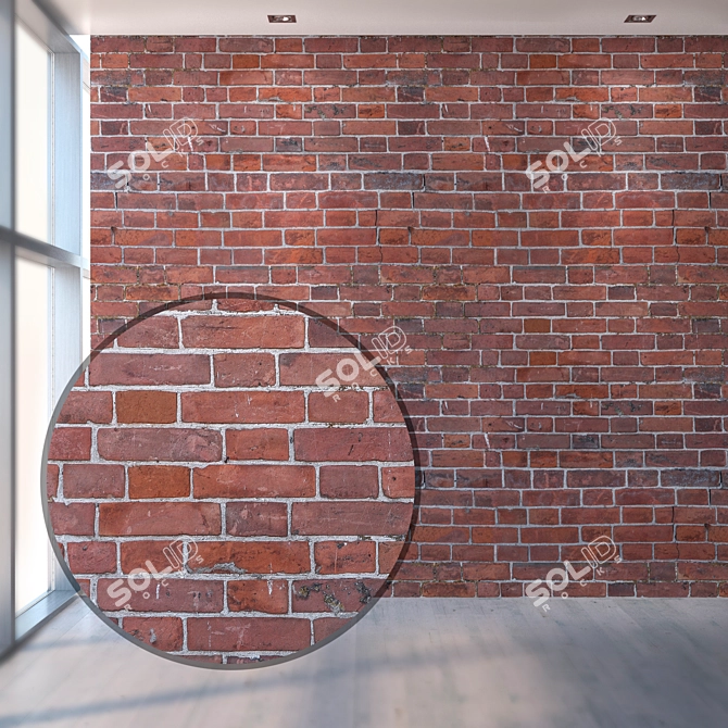 Title: Seamless Historic Brick Texture Kit 3D model image 1