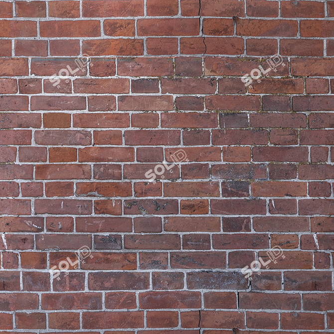 Title: Seamless Historic Brick Texture Kit 3D model image 3