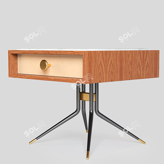 Swing Bedside Table: Elegant and Functional 3D model image 4