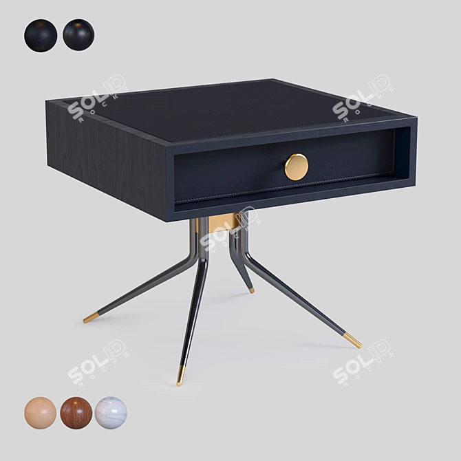 Swing Bedside Table: Elegant and Functional 3D model image 6