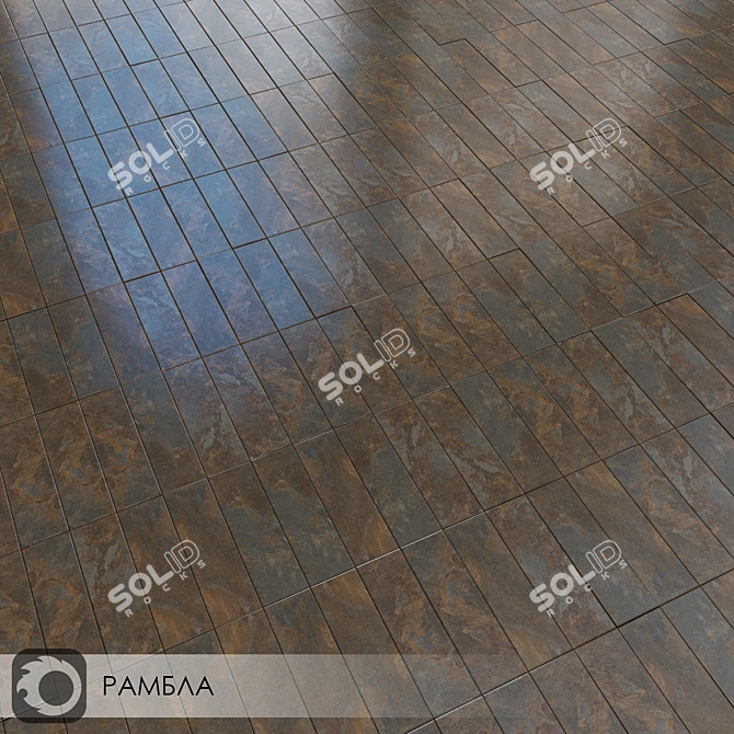 Marazzi Rambla Ceramic Tiles - Elegant and Versatile 3D model image 3