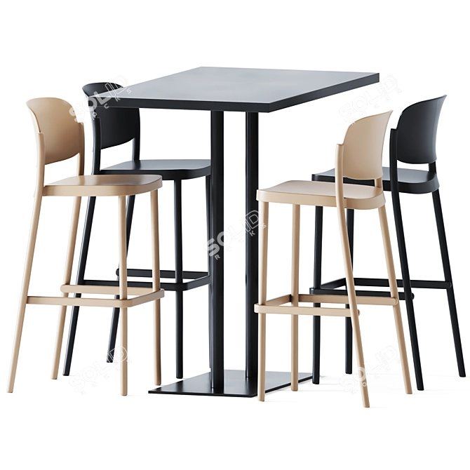 Elevated dining experience: High Table MT 499A T 3D model image 1