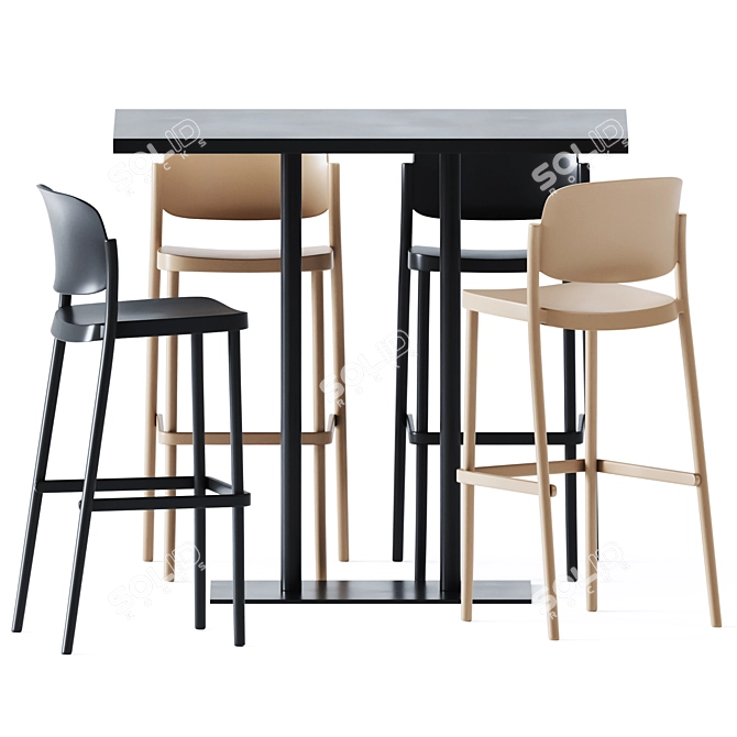 Elevated dining experience: High Table MT 499A T 3D model image 2