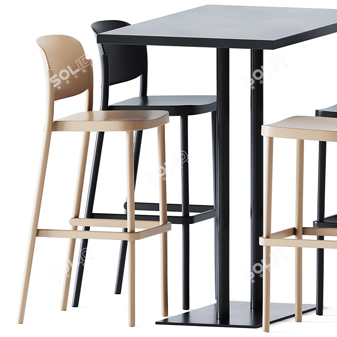 Elevated dining experience: High Table MT 499A T 3D model image 3