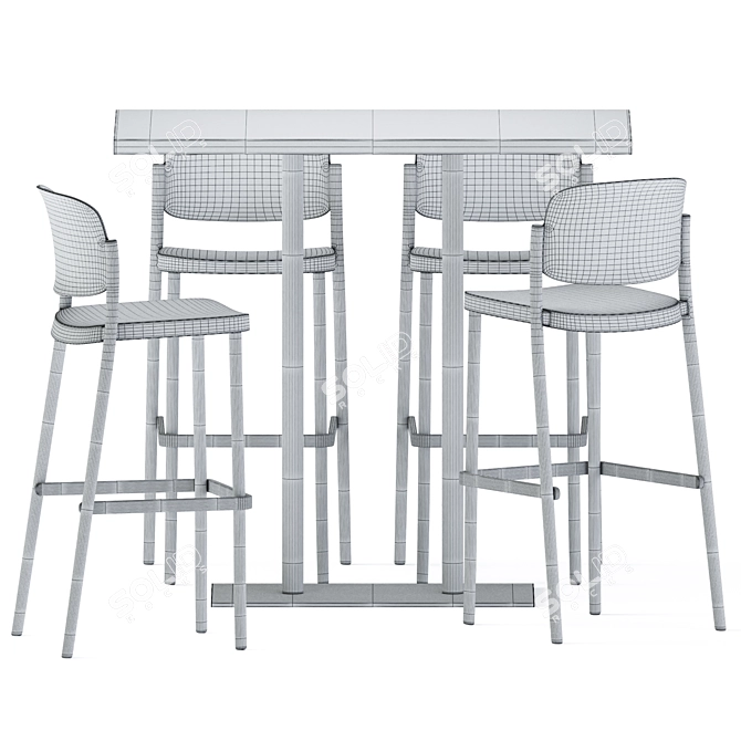 Elevated dining experience: High Table MT 499A T 3D model image 6