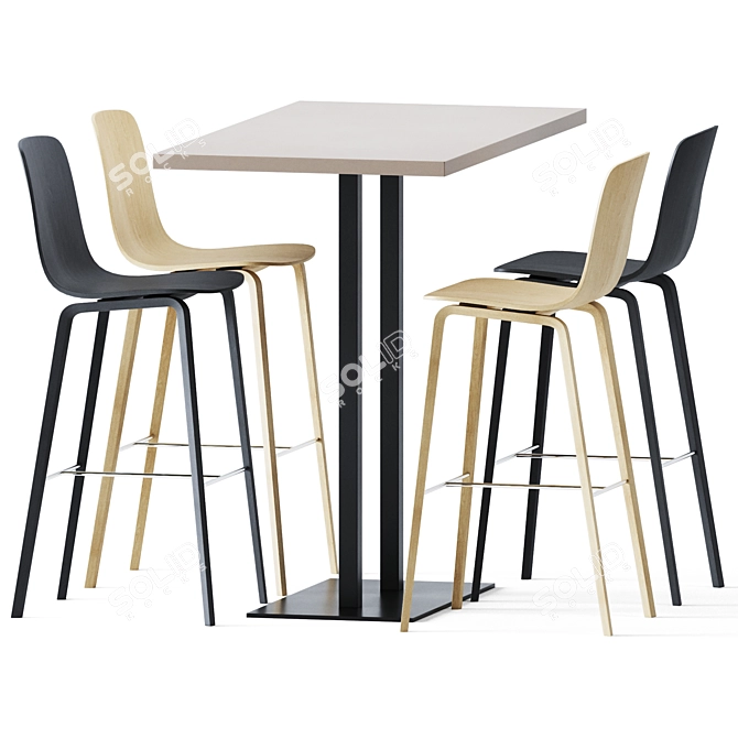 Elevate Your Space: High Table XT 496AQ 3D model image 1