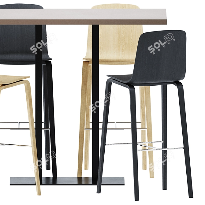 Elevate Your Space: High Table XT 496AQ 3D model image 4