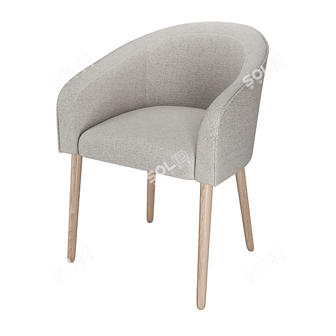 Angelica Upholstered Chair: Sleek and Stylish 3D model image 1