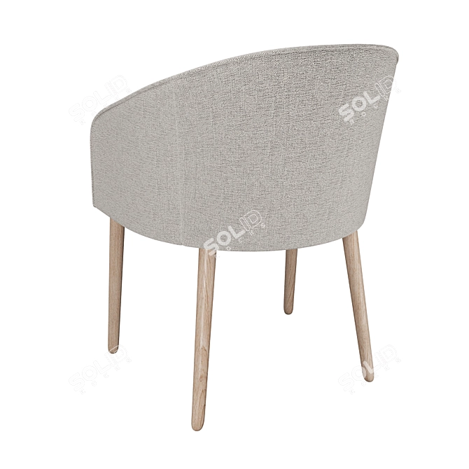 Angelica Upholstered Chair: Sleek and Stylish 3D model image 2