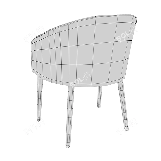 Angelica Upholstered Chair: Sleek and Stylish 3D model image 8