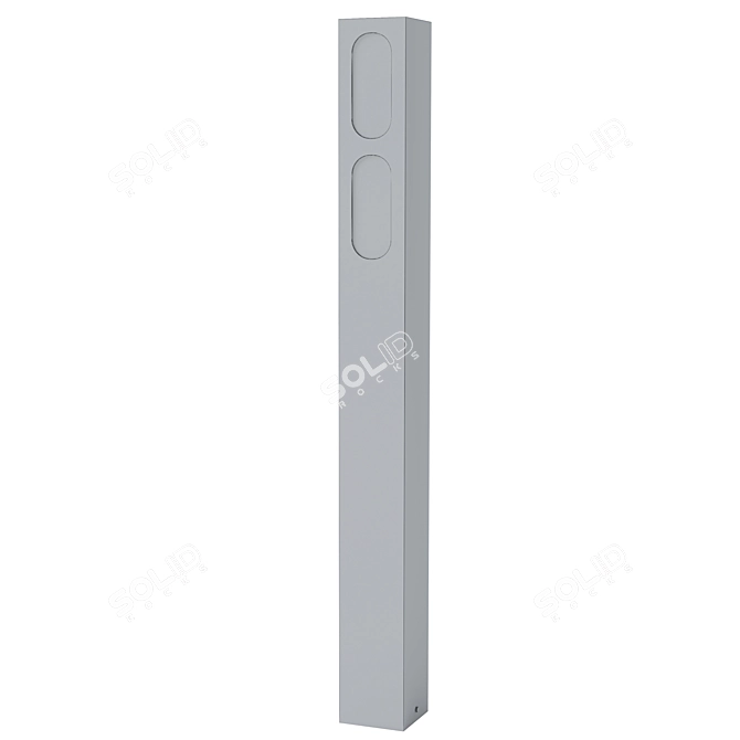 Modern Aluminum LED Street Lighting Support 3D model image 2