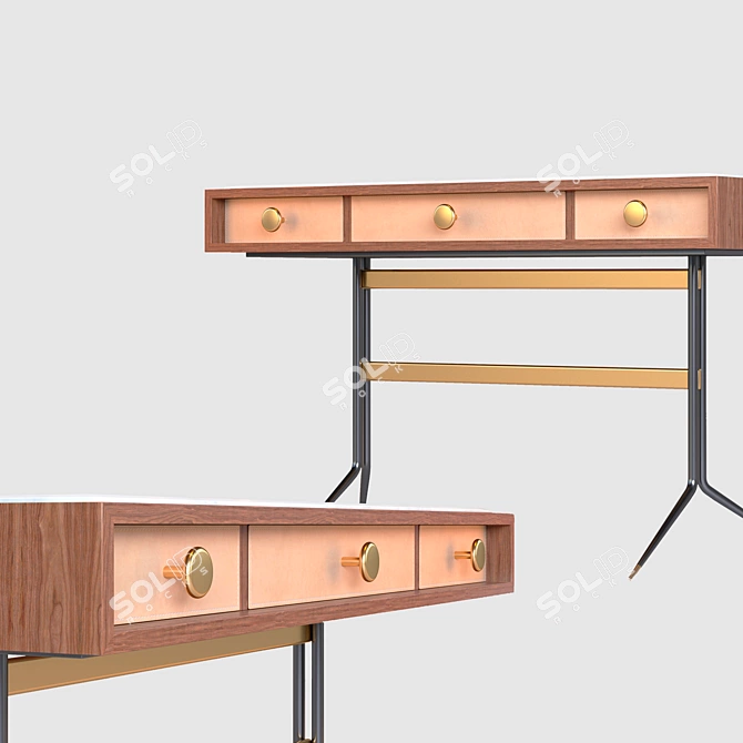 Swing Secretaire: Stylish Storage Solution 3D model image 5