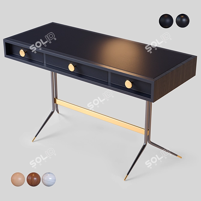 Swing Secretaire: Stylish Storage Solution 3D model image 7