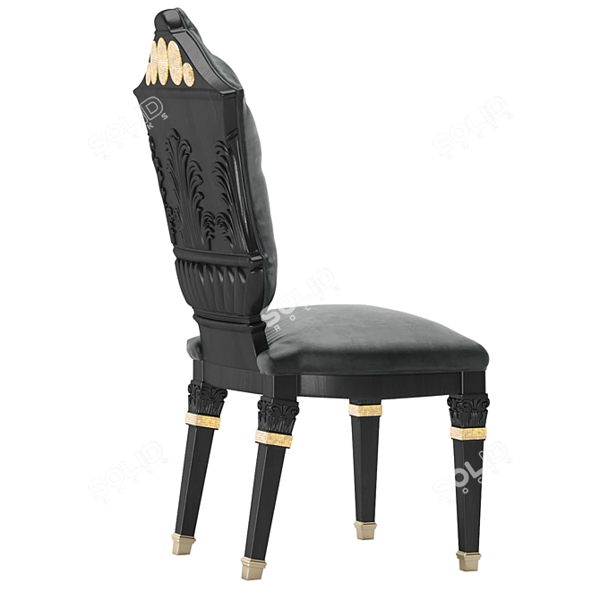 Mosaic Elegance Blonde Dining Chair 3D model image 6