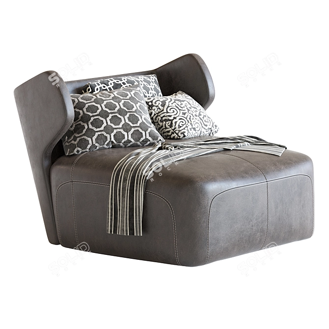 Elegant DC 100 Chaise Longue 3D model image 1