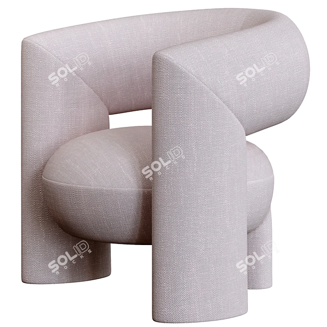 Luxury Italian Armchair: Via del Corso 3D model image 1