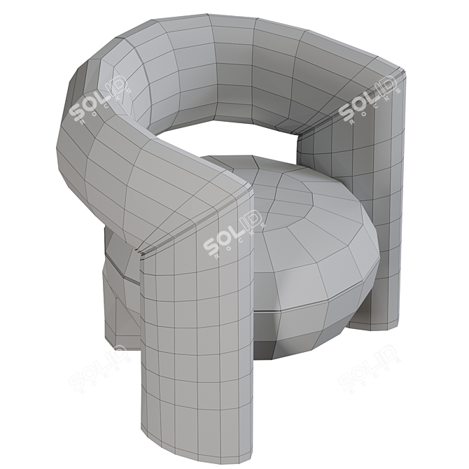 Luxury Italian Armchair: Via del Corso 3D model image 4