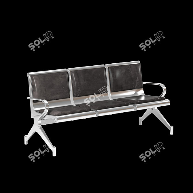 Traveler's Rest: Airport & Railway Chairs 3D model image 5