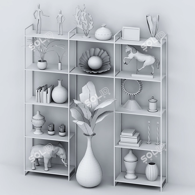 Realistic 3D Decorative Set 3D model image 4