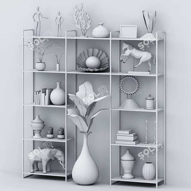 Realistic 3D Decorative Set 3D model image 5