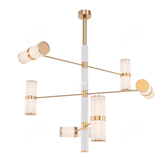 Modern Metropolis Chandelier 3D model image 1
