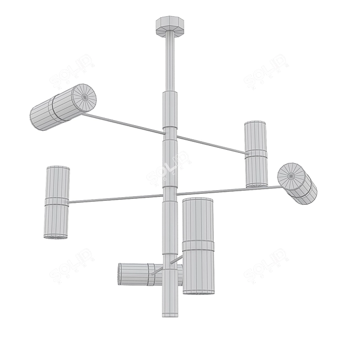 Modern Metropolis Chandelier 3D model image 2