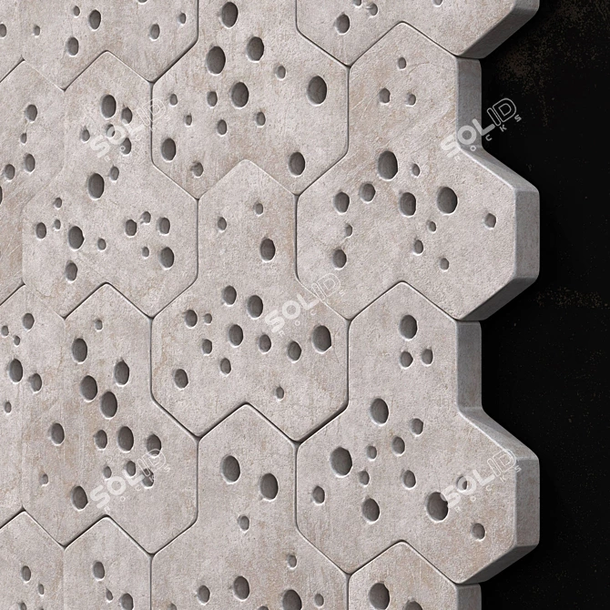 Polygon Stone Decor - Unique Stone Hole Decoration 3D model image 4