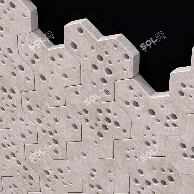 Polygon Stone Decor - Unique Stone Hole Decoration 3D model image 5