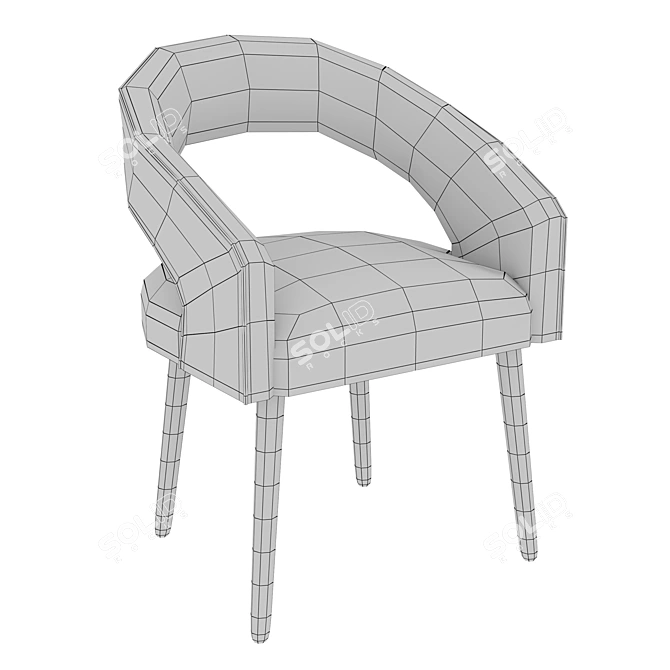 Veronica Upholstered Chair: Elegant Comfort in Your Home 3D model image 3