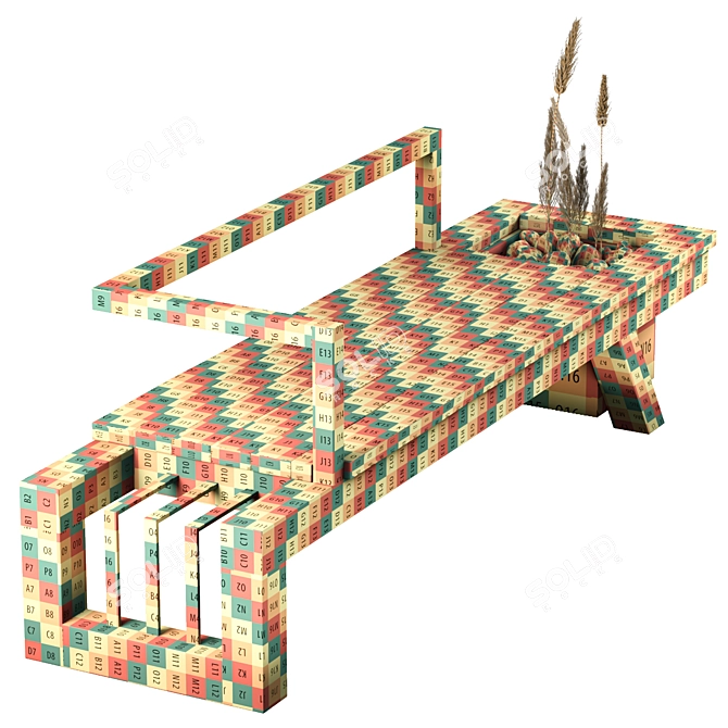 Outdoor Oasis: Backyard Deicoon Bench 3D model image 6