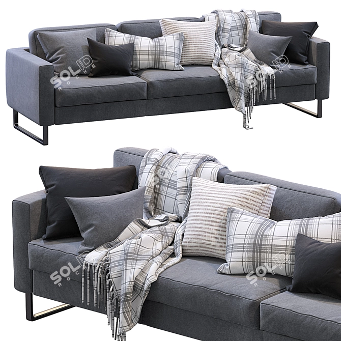 Elegant Prastoria Sofa 3D model image 4