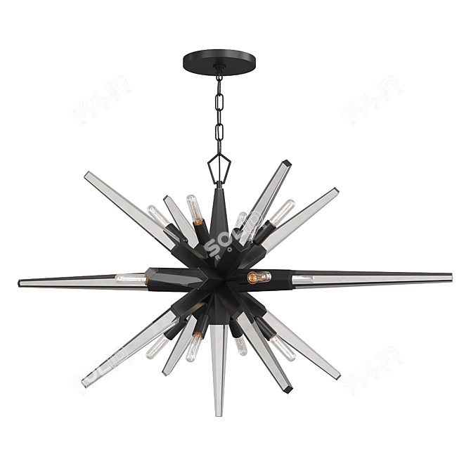 Ariel Starburst Chandelier: Elegant Illumination for Any Space 3D model image 3