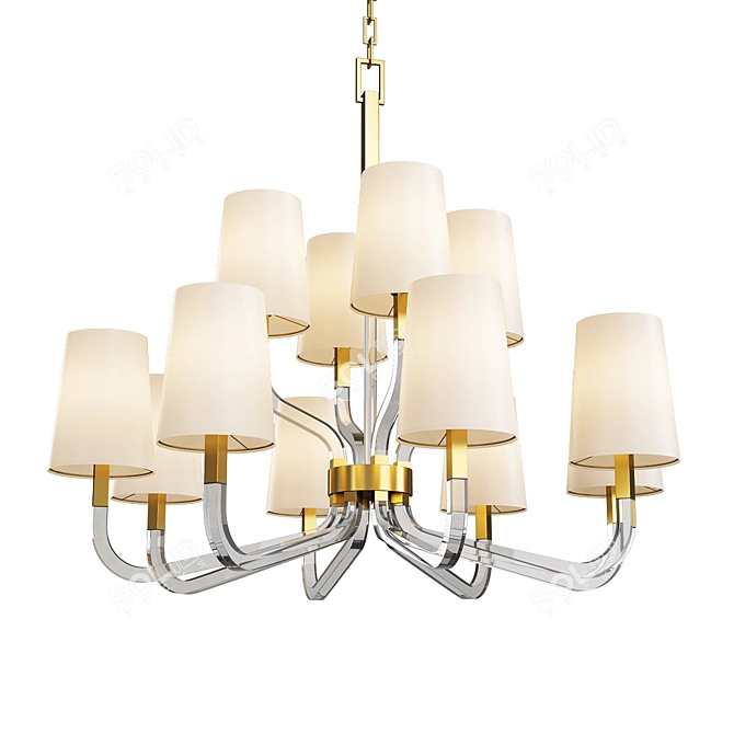 Elegant Reagan Chandelier 3D model image 1