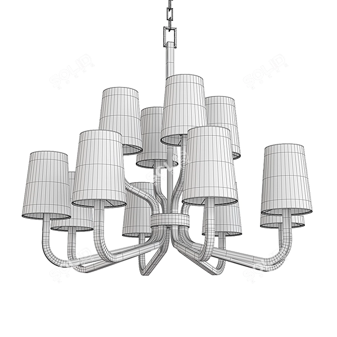 Elegant Reagan Chandelier 3D model image 2