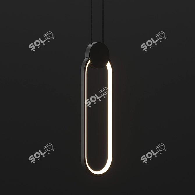 Elegant Curly Chandelier: Modern Lighting 3D model image 3